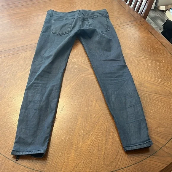 Current/Elliot the Soho ankle zip stiletto navy coated jeans size 26 28” inseam - Picture 11 of 12